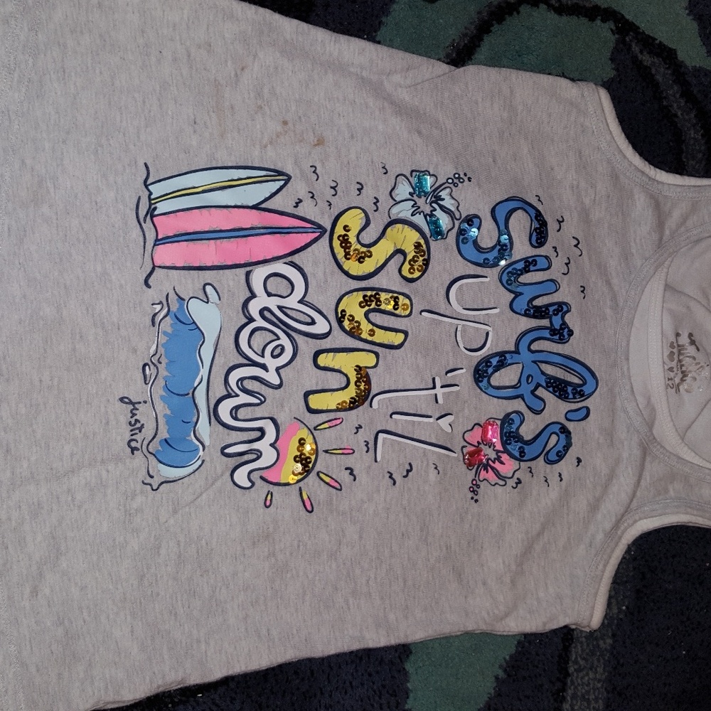 JUSTICE SHIRT AND SHORTS SIZE 12